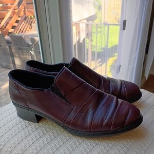 Rierker Burgundy Leather Shoes Dize 8.5Very Good Condition